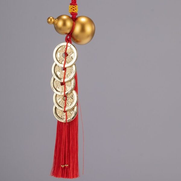 Lucky Gourd Charm (with Five Emperor Coins)